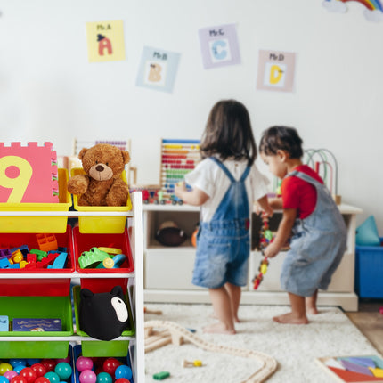 Étagère pour enfants blanche avec tiroirs de rangement