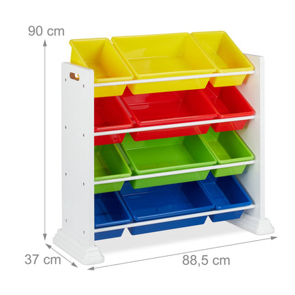 Étagère pour enfants blanche avec tiroirs de rangement