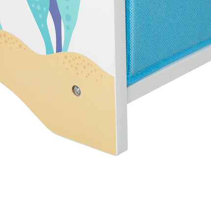 Étagère pour enfants avec 4 tiroirs en tissu
