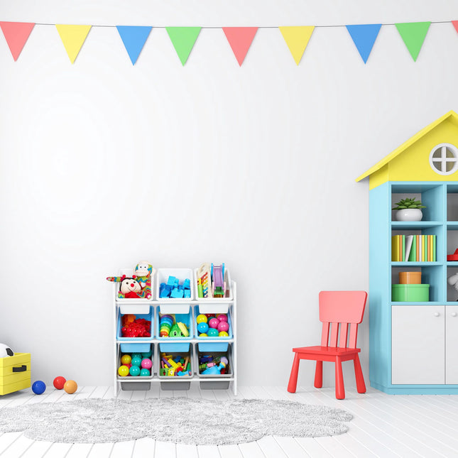 Étagère pour enfants avec 9 tiroirs et motif