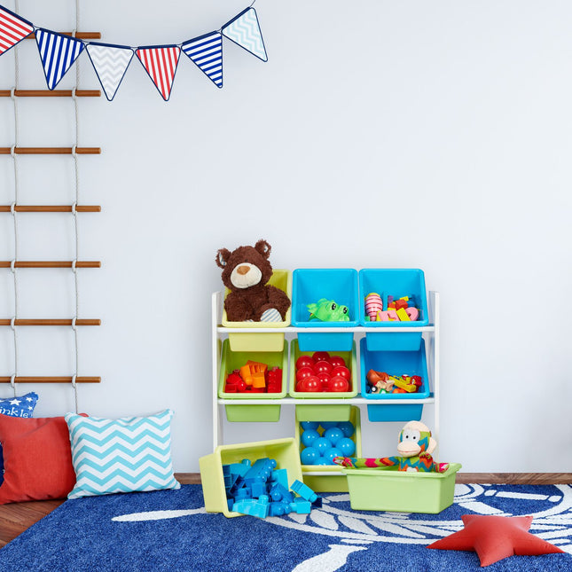 Étagère pour enfants avec 9 tiroirs et motif