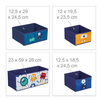 Kinderregal mit Schubladen Monster