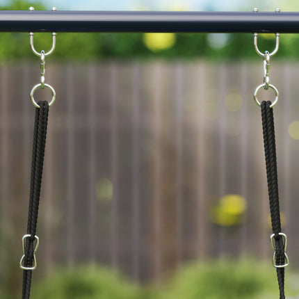 Balançoire extérieure pour enfants avec balançoire à plate-forme, balançoire à ceinture, cadre de balançoire en acier, balançoire de jardin pour enfants