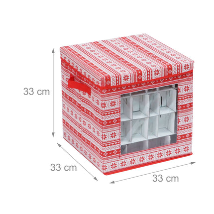 Boîtes de rangement pour boules de Noël, lot de 3 avec séparateurs