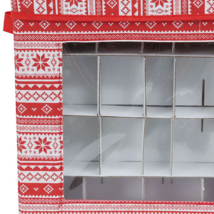 Boîtes de rangement pour boules de Noël, lot de 3 avec séparateurs