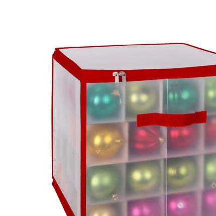 Boîte de rangement pour boules de Noël avec séparateurs ajustables