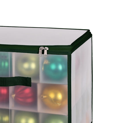 Boîte de rangement pour boules de Noël avec séparateurs ajustables