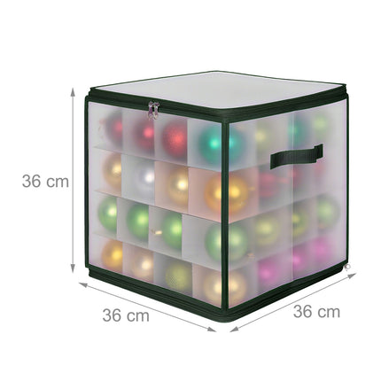 Boîte de rangement pour boules de Noël avec séparateurs ajustables