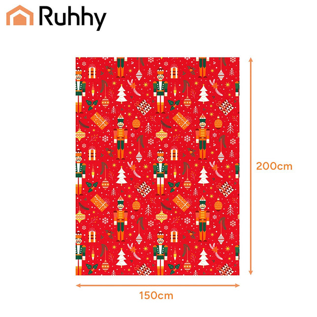 Weihnachtsflanelldecke, 150x200 cm, Rot Polyester