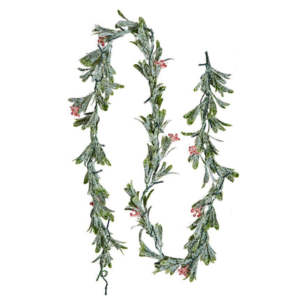 Christmas Garland 6.6 ft with 20 LED Lights, Berries