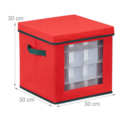 Weihnachtsbaumschmuck-Aufbewahrungsbox mit verstellbaren Trennwänden