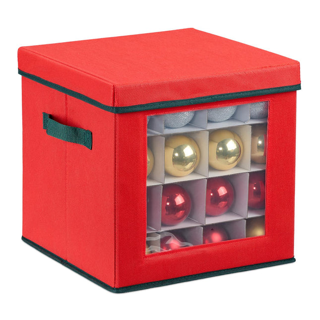 Weihnachtsbaumschmuck-Aufbewahrungsbox mit verstellbaren Trennwänden