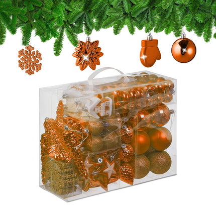 Weihnachtsbaumschmuck-Set, 100-teilig, 10 Designs