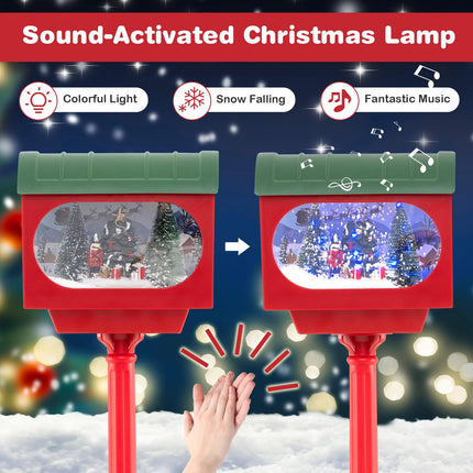 Weihnachts-Laterne, klangaktivierte LED, 150 cm