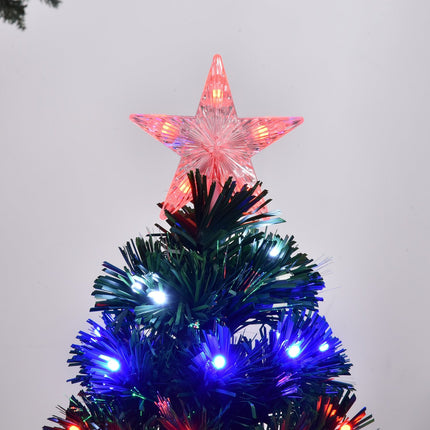Sapin De Noël 90 Leds Étoile Verte Ø48 X H90 Cm