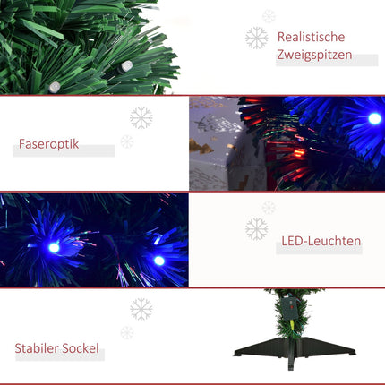 Sapin De Noël 90 Leds Étoile Verte Ø48 X H90 Cm