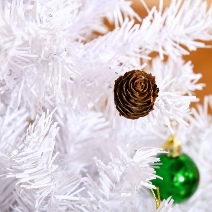 150 cm Weißer künstlicher Weihnachtsbaum mit Dekorationen