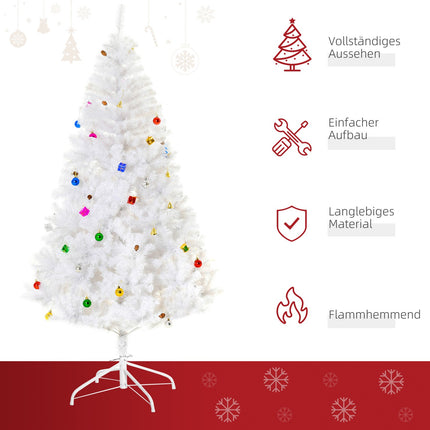 Künstlicher Weihnachtsbaum 180 cm mit Ständer und Dekorationen
