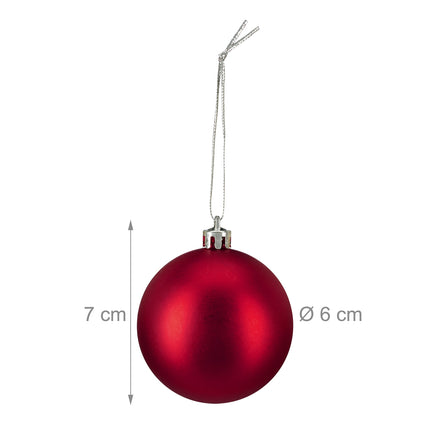 Weihnachtsbaumkugel-Set, 100 Stück, Matt/Glänzend/Glitzer
