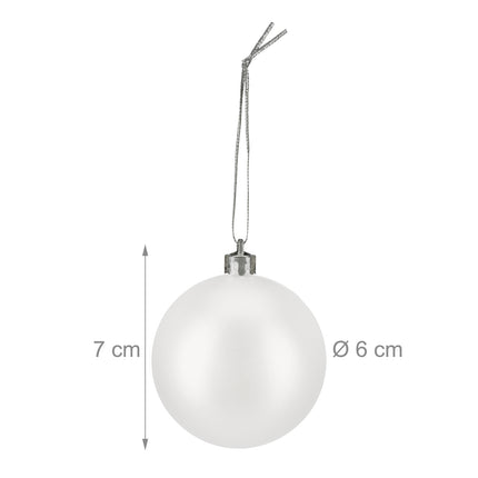 Weihnachtsbaumkugeln Set, 100 Stück, Matt/Glänzend/Glitzer