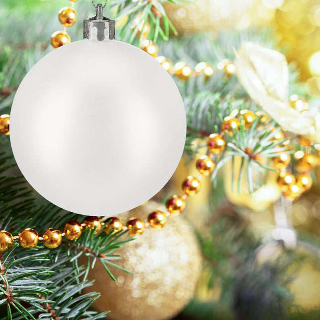 Weihnachtsbaumkugeln Set, 100 Stück, Matt/Glänzend/Glitzer