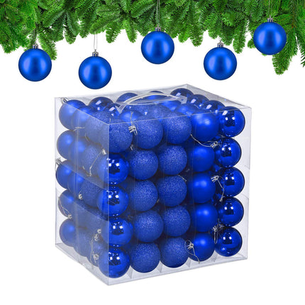 Christbaumkugel-Set, 100-teilig, matt/glänzend/glitzernd