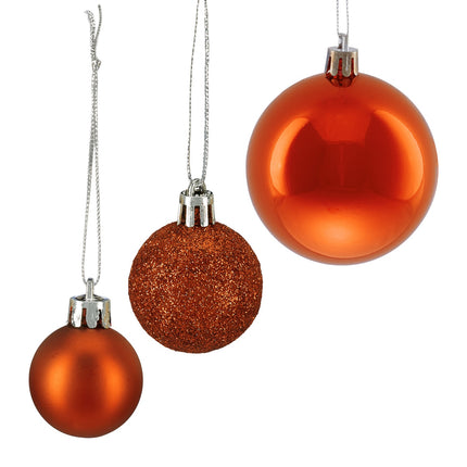 Weihnachtsbaumkugeln-Set, 100 Stück, verschiedene Größen
