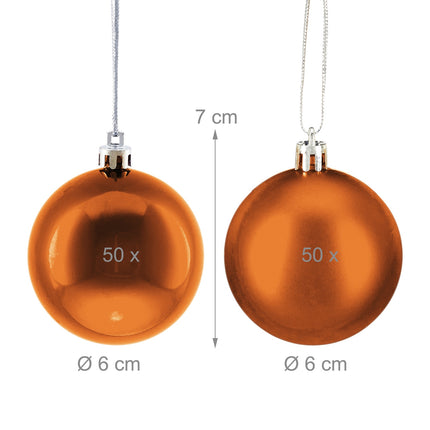 Weihnachtsbaumkugeln Set, 100 glänzende Ornamente