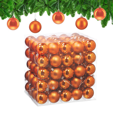 Weihnachtsbaumkugeln Set, 100 glänzende Ornamente