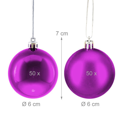 Christbaumkugel-Set, 100 glänzende Ornamente