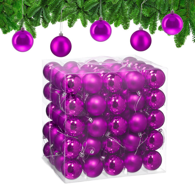 Christbaumkugel-Set, 100 glänzende Ornamente