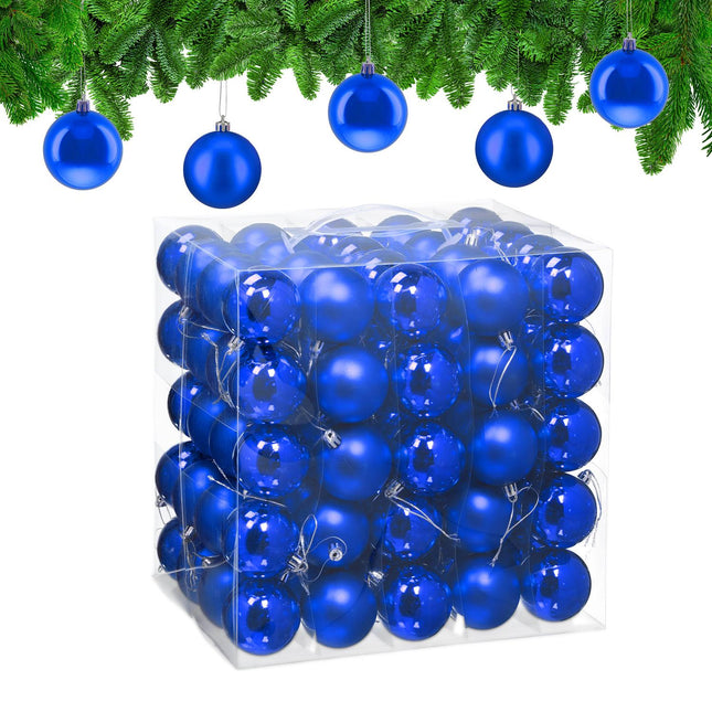 Weihnachtsbaumkugel-Set, 100 glänzende Ornamente
