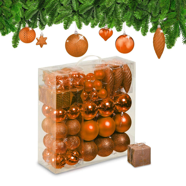 Weihnachtsbaumkugel-Set, 110 Plastikornamente