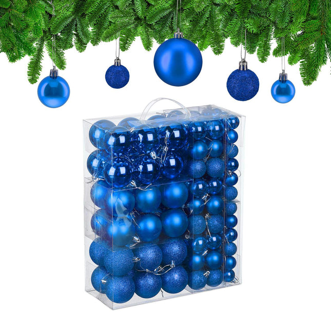 Weihnachtskugel-Set, 138-teilig – Matt, Glänzend, Glitzer