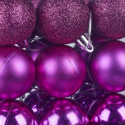 Weihnachtsbaumkugeln Set, 138-teilig – Matt, glänzend, glitzernd