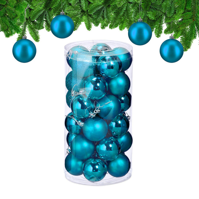 Lot de 30 boules de Noël en plastique