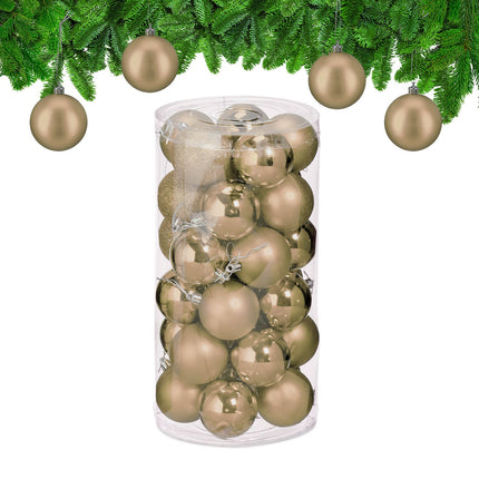 Weihnachtskugel-Set, 30 Plastikkugeln