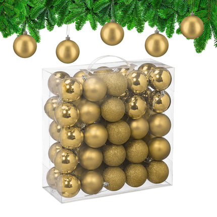 Ensemble de boules de Noël, 3 modèles, mat et brillant
