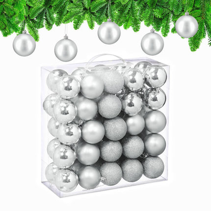 Ensemble de boules de Noël, 3 modèles, mat et brillant