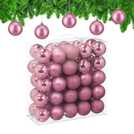 Christbaumkugel-Set, 3 Designs, matt & glänzend