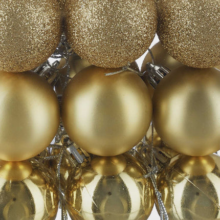 Ensemble de boules de Noël, 3 modèles, mat et brillant