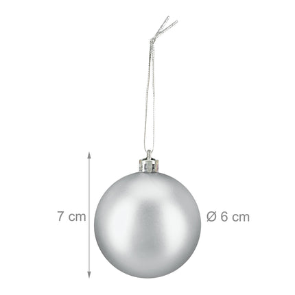 Ensemble de boules de Noël, 3 modèles, mat et brillant