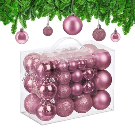 Christbaumkugeln-Set, 50 Stück, Kunststoffornamente
