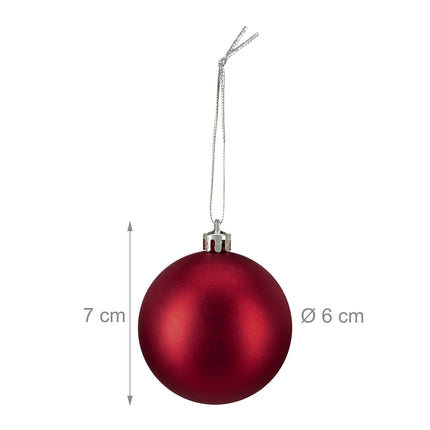 Weihnachtsbaumkugeln Set, 50 Stück, Matt/Glitzer/Glänzend