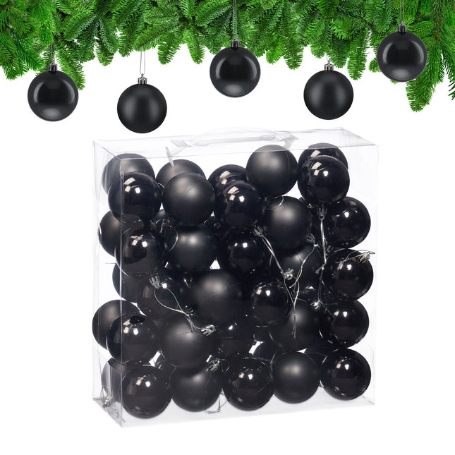 Weihnachtskugel-Set, 50-teilig, matt & glänzend