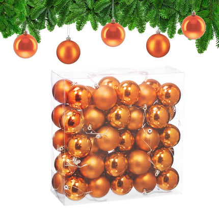 Ensemble de boules de Noël, 50 pièces, finition mate et brillante