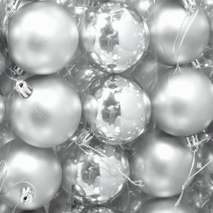 Ensemble de boules de Noël, 50 pièces, finition mate et brillante