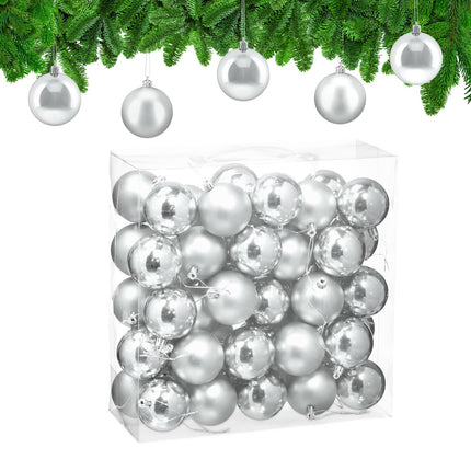 Ensemble de boules de Noël, 50 pièces, finition mate et brillante