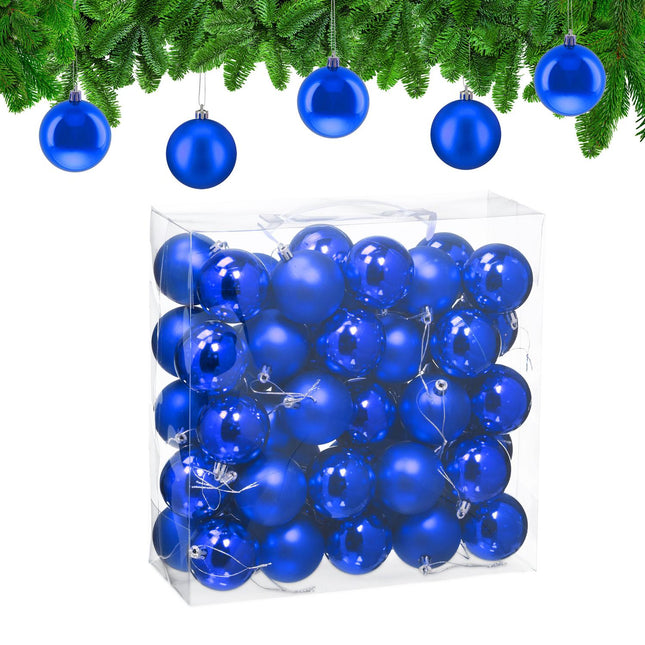 Weihnachtsbaumkugeln Set, 50 Stück, matt & glänzend