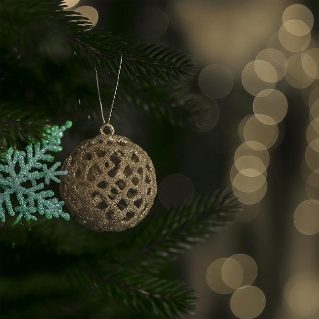 Ensemble de boules de Noël, 50 pièces, finitions variées